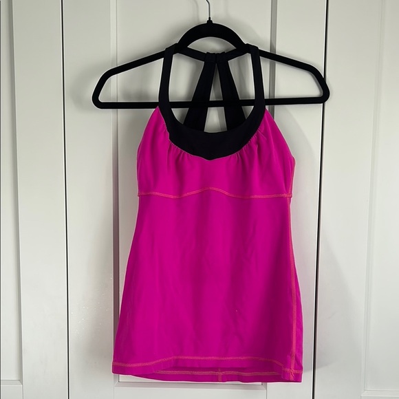 Lululemon Pink and Black Halter Top | 6 - Picture 1 of 2
